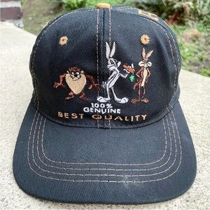 Vintage Warner Bros Looney Tunes ACME studios hat Bugs Bunny, Taz, & Wile Coyote